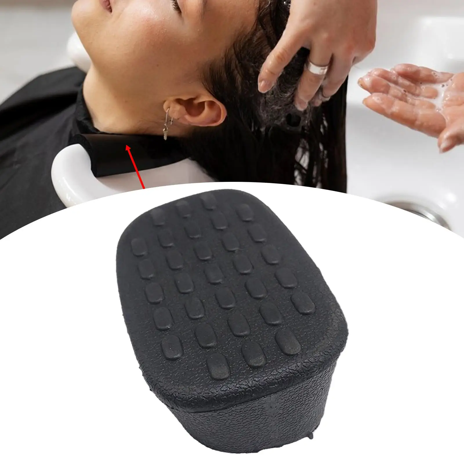 Almohada portátil de soporte para el cuello para salón, herramienta profesional para lavabo de lavado de salón, almohada para el cuello para talleres de barbería y hogar