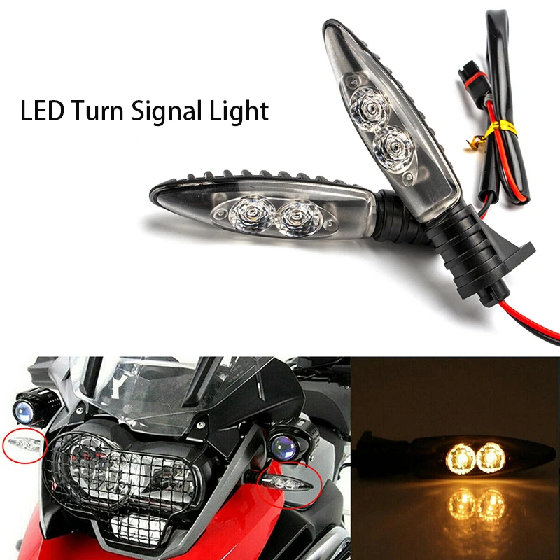 1Pair Motorcycle LED Turn Signal Light Front Indicator Blinker Lamp For BMW G310GS G310R F 650 700 800 GS K 1200 R SPORT R1200GS