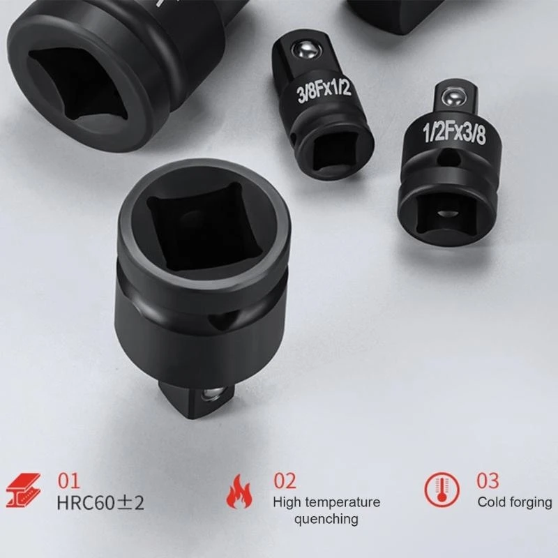 Socket Adapter Set 3/4Inch to 1/2Inch & 1/2Inch to 3/4Inch Impact Wrench Converter for Ratchets Nut Increased Efficiency