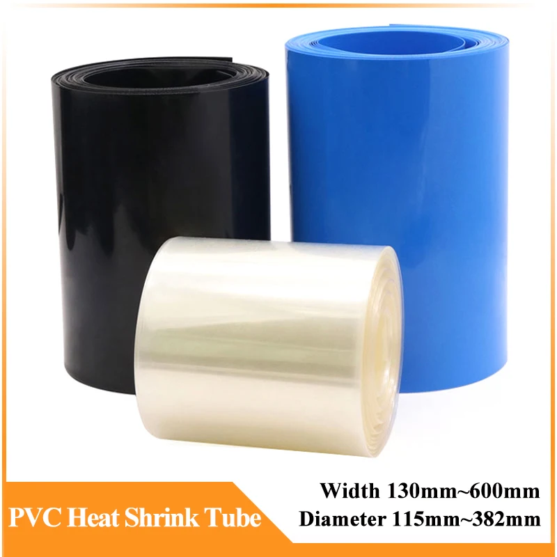 

18650 Battery Wrap Width130mm~600mm PVC Heat Shrink Tube Pack Insulated Lithium Case Protector Film Cable Sleeve Shrink Wrap