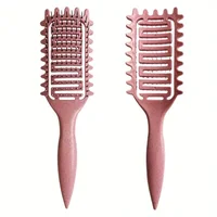 Curl Define Styling Brush Hollow Out Detangling Hair Brush Tangled Wet Curly Hair Comb Shaping Curls Barber Hairdressing Tools 6