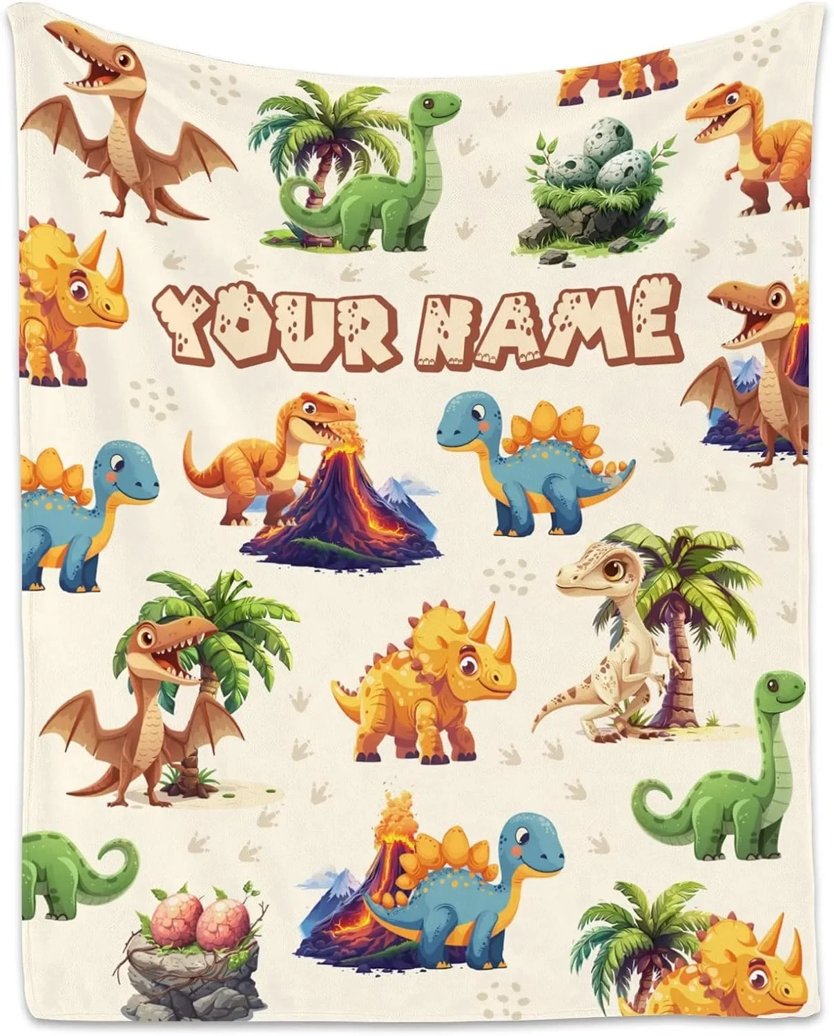 Customized Dinosaur Blanket Cute Animals Themed printed Blankets for boys girls birthday festival perfect gifts four season use