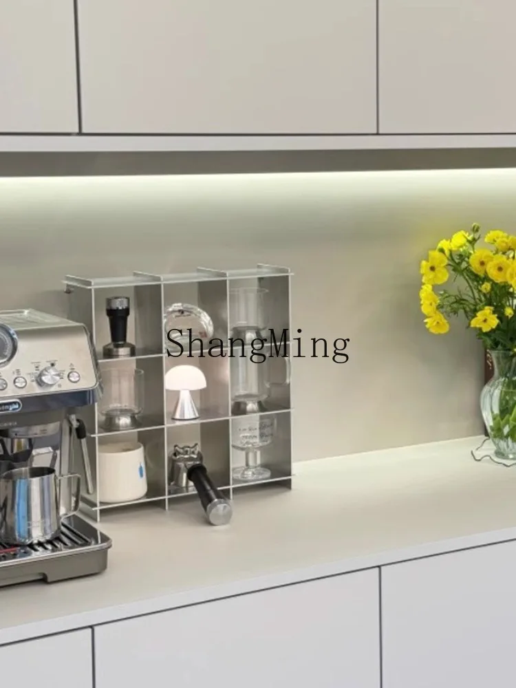 SM household exquisite fashion stainless steel desktop storage rack, open cosmetics perfume storage rack