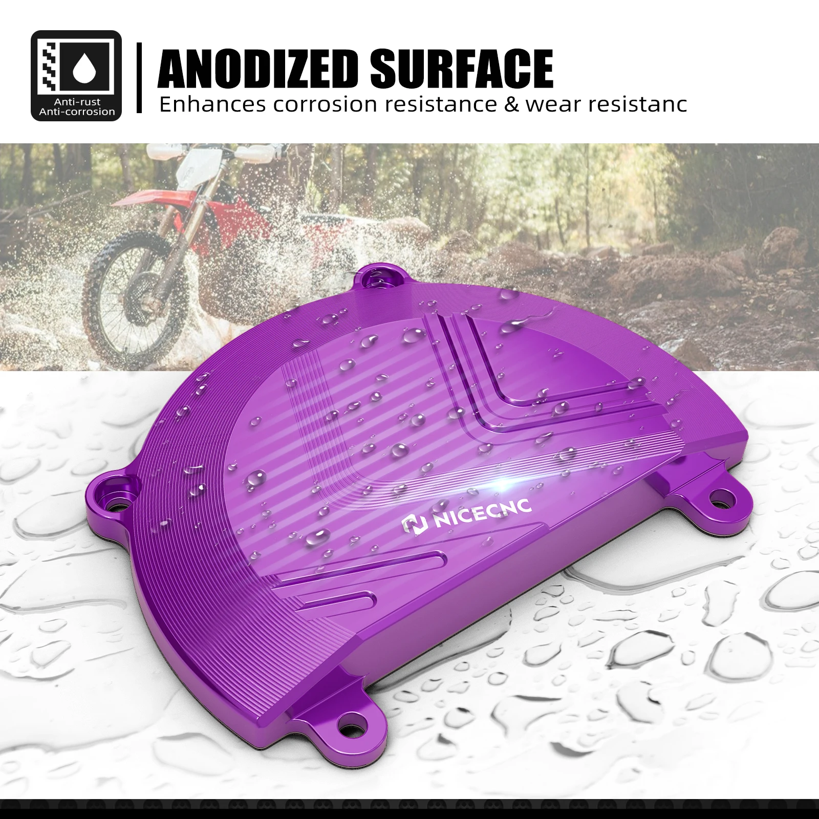 NICECNC Für STARK VARG MX EX SM 2024-2026 Linke Motorabdeckung & Kettenradabdeckung Kettenschutz Elektrische Motorrad-Aluminiumteile – Detail 3