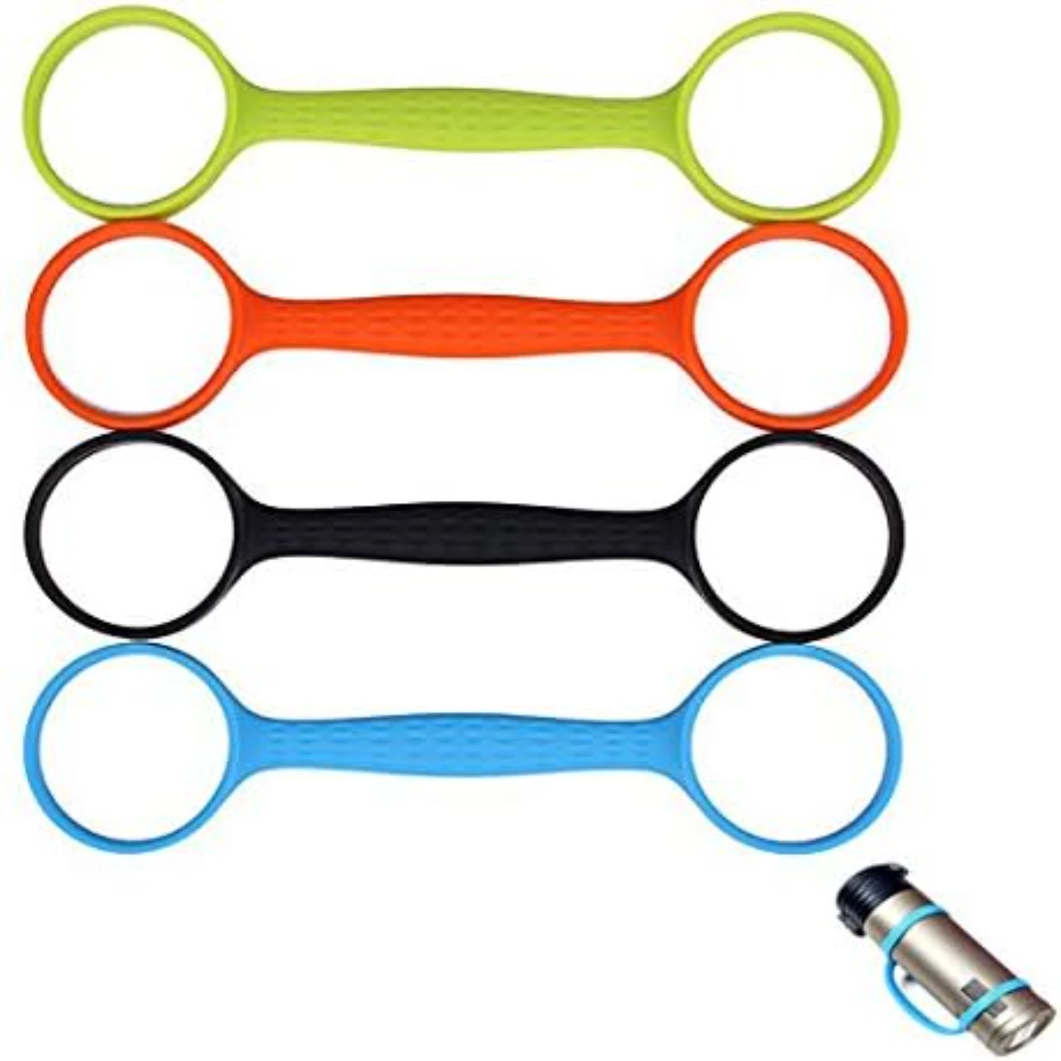 Lightweight, Convenient, and Comfortable Pack of 4 Soft Comfy Water Bottle Carrier Bands for Easy Accessory on Biking, Gym, Jogg