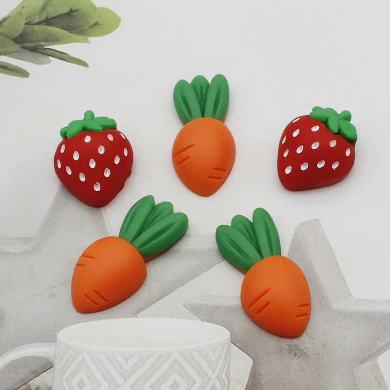 Carrot Strawberry 10Pcs Cartoon Resin Sewing Decorative Buttons For Baby Kids Clothes Novel Child Accessories Craft DIY Supplier