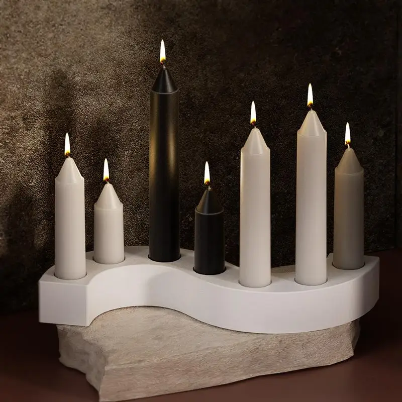 Candle Holder Resin Molds Tealight Holder Silicone Mold for Resin Plaster Cement Concrete Molds Silicone Home Table Decorations