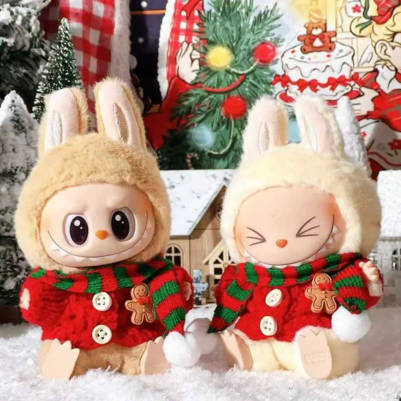 

for Labubu Vinyl Doll Clothes 17cm Doll V1 V2 V3 Christmas Series Labubu Outfit for Toy Collector