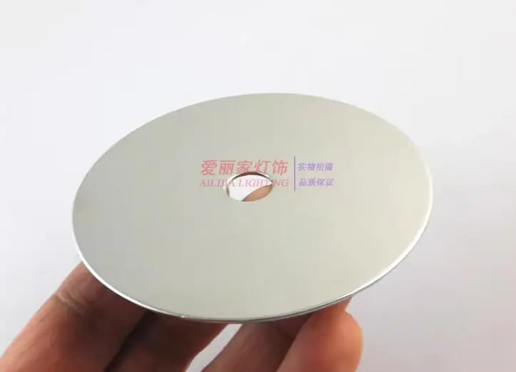 2PCS 60/80/100/120/150mm Diameter Metal Circular Disc,M10 Hole Circular Iron Sheet ,Chrome/Black Color ﻿
