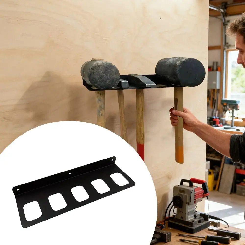 Marco de martillo de alta resistencia, almacenamiento seguro, soporte de herramientas montado en la pared con gabinete de herramientas de tornillos