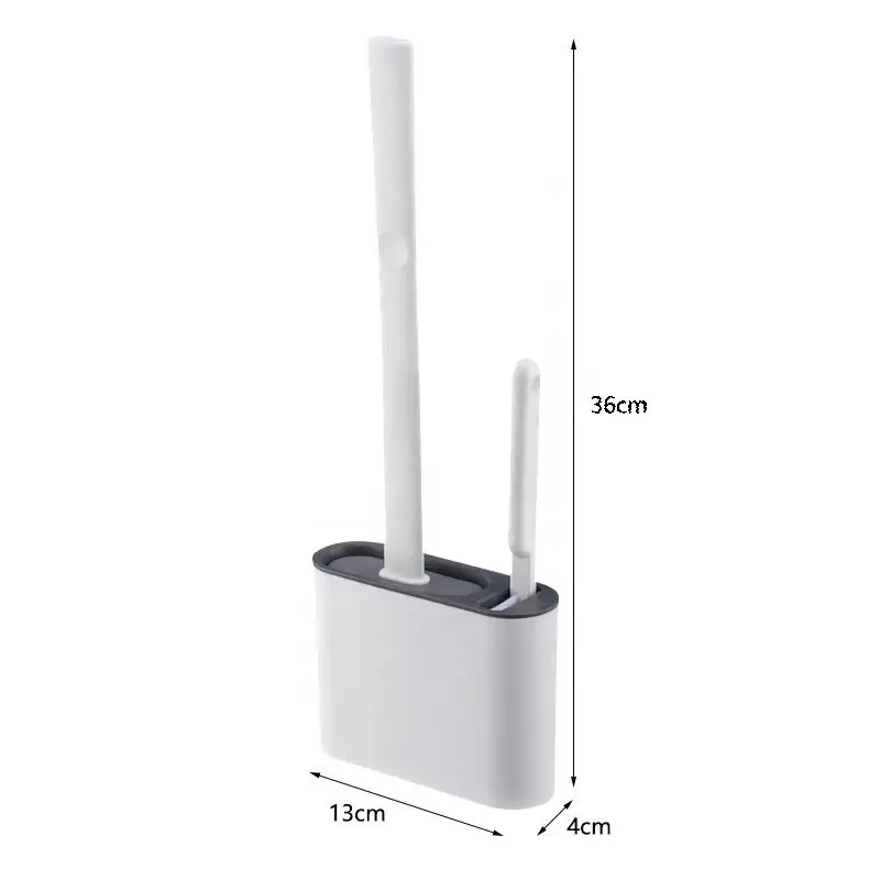 Toilet Brush Home Bathroom Wall Mounted Set No Dead Space Cleaning Toilet Brush Silicone Toilet Brush image 6