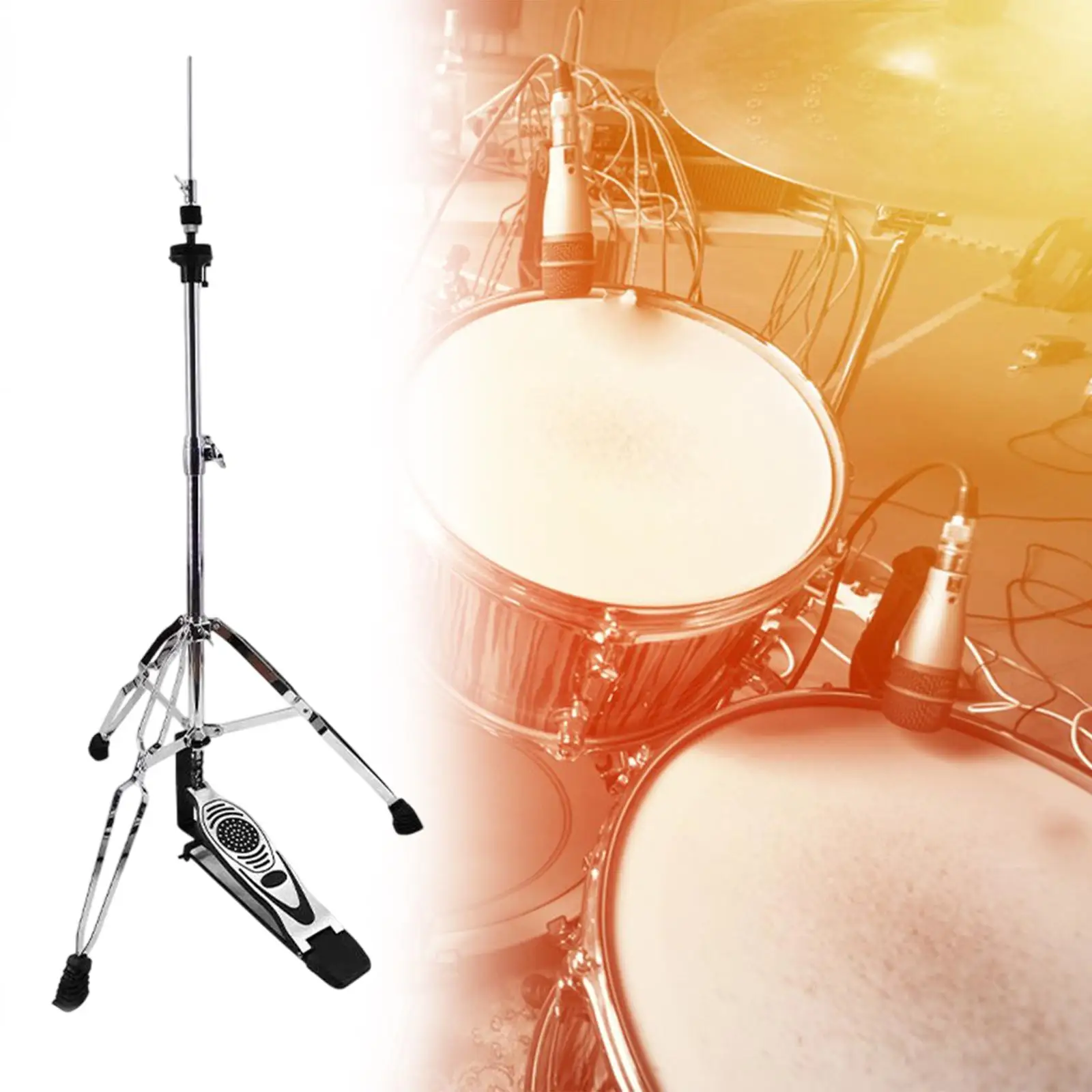 

High Hat Stand Metal Long Footboard Folding Height Adjustable Cymbal Stand for Drummer Musical Instrument Drum Percussion Parts