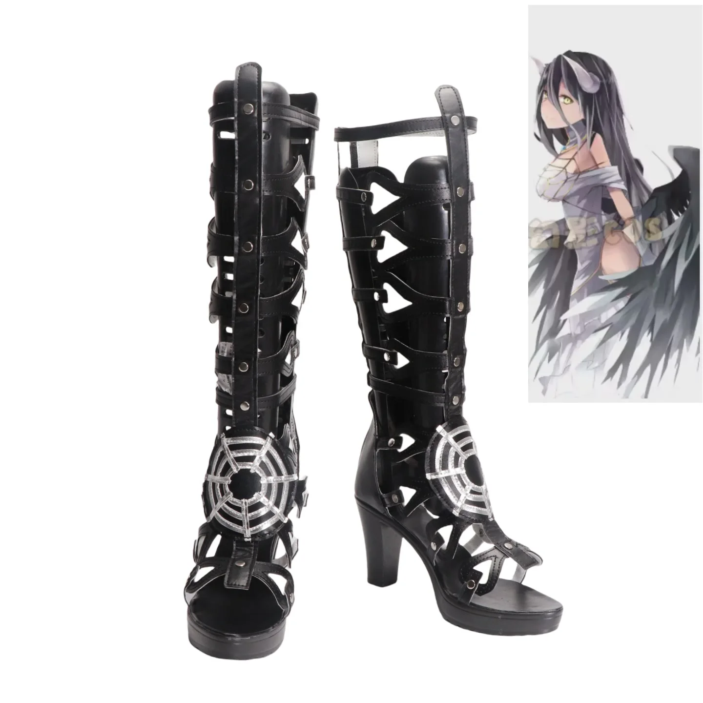 

Anime Overlord Albedo Cosplay Shoes Halloween Carnival Boots Custom Made