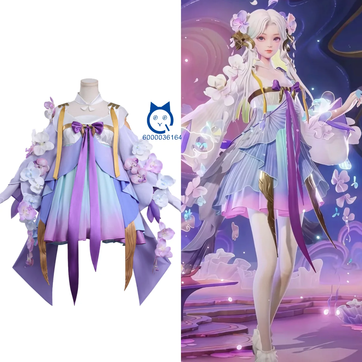 

Hot Game Honor of Kings Cosplay Costume Anime Dolia Role Playing Clothes Pretty Dress Outfit for Women Comic Con Halloween Party