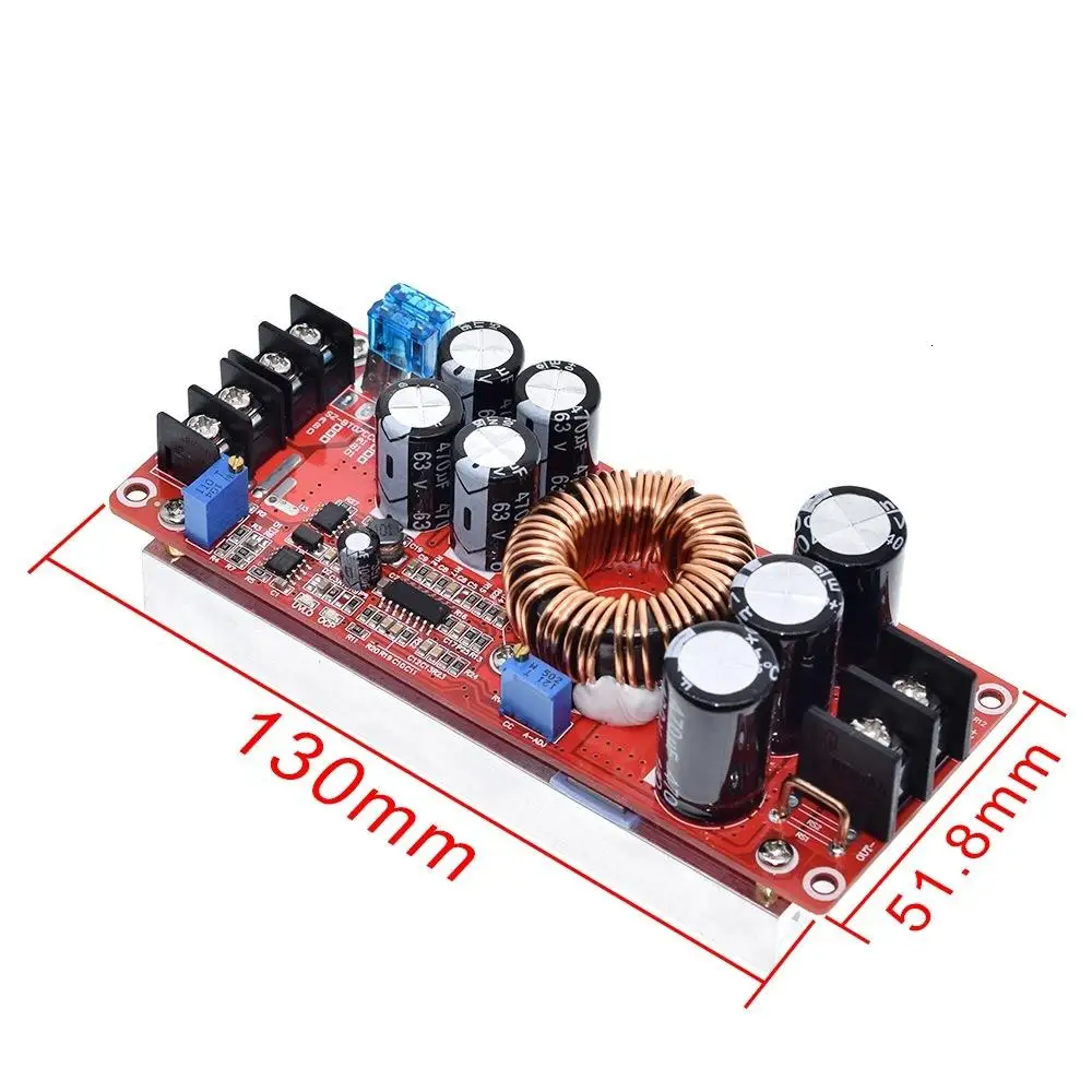 5PCS 1200W 20A DC Converter Boost Step-up Power Supply Module IN 8-60V OUT 12-83V