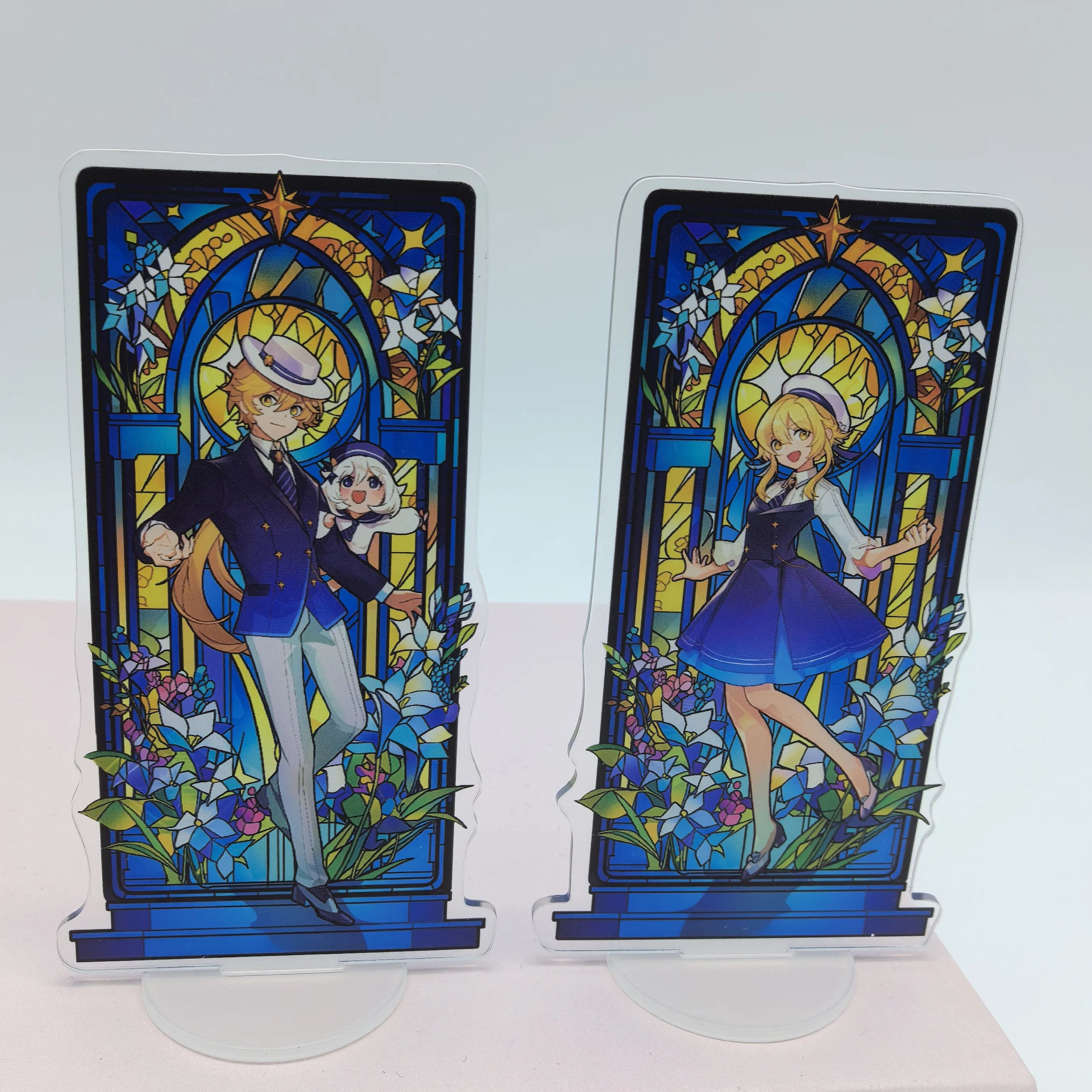 1 قطعة لعبة أنيمي Genshin تأثير شياو Zhongli بطاقة شخصية جميلة تأثيري سطح المكتب الديكور الاكريليك الدائمة لوحة الصبي الهدايا #4