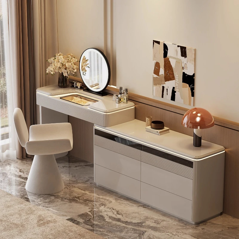 Standing jewelry box mirror dresser for bedroom full bedroom furniture chest drawers for makeup toiletries Luxury Modern