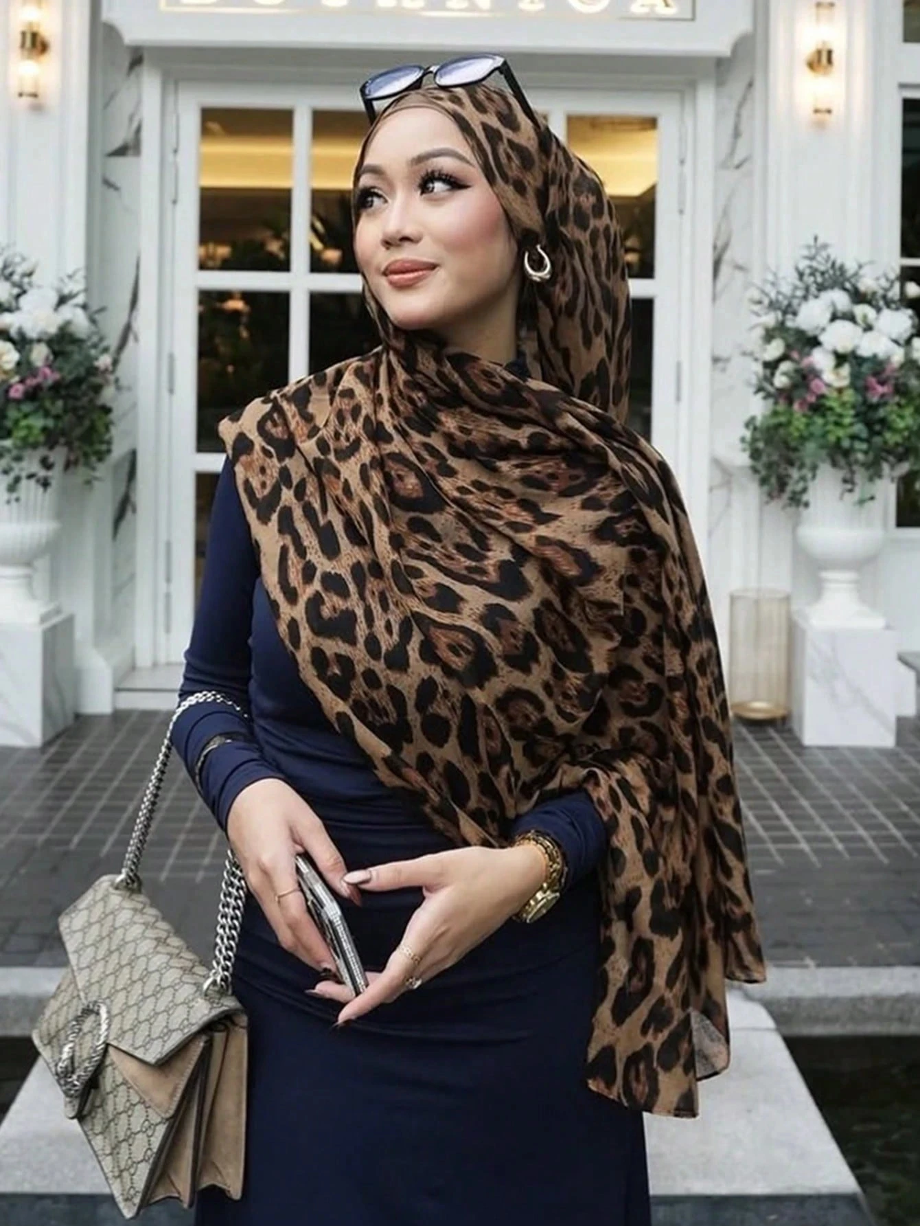 

New Sunscreen Voile Thin Women Scarf Summer Hijab Classic Leopard Print Scarves Soft Lady Foulard Viscose Female Wrap Shawls
