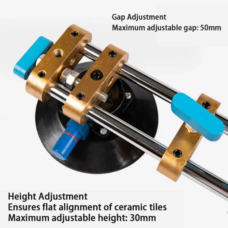 Adjustable Manual Seamless Stone Seam Setter Marble Stone Seamless Splicing 150MM*2 Vacuum Suction Cup Tile Installation Levelin
