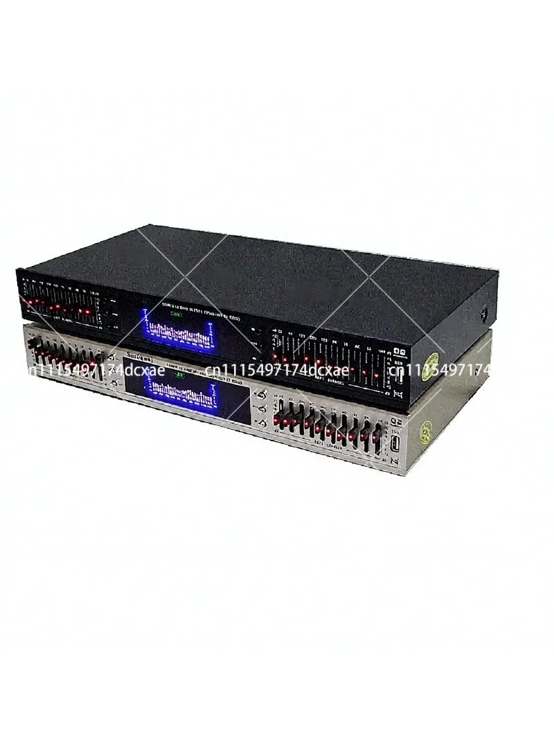 Double 10-Band Bluetooth Stereo Equalizer, High and Medium Bass Adjustment, Hifi Home EQ Tuner European Standard