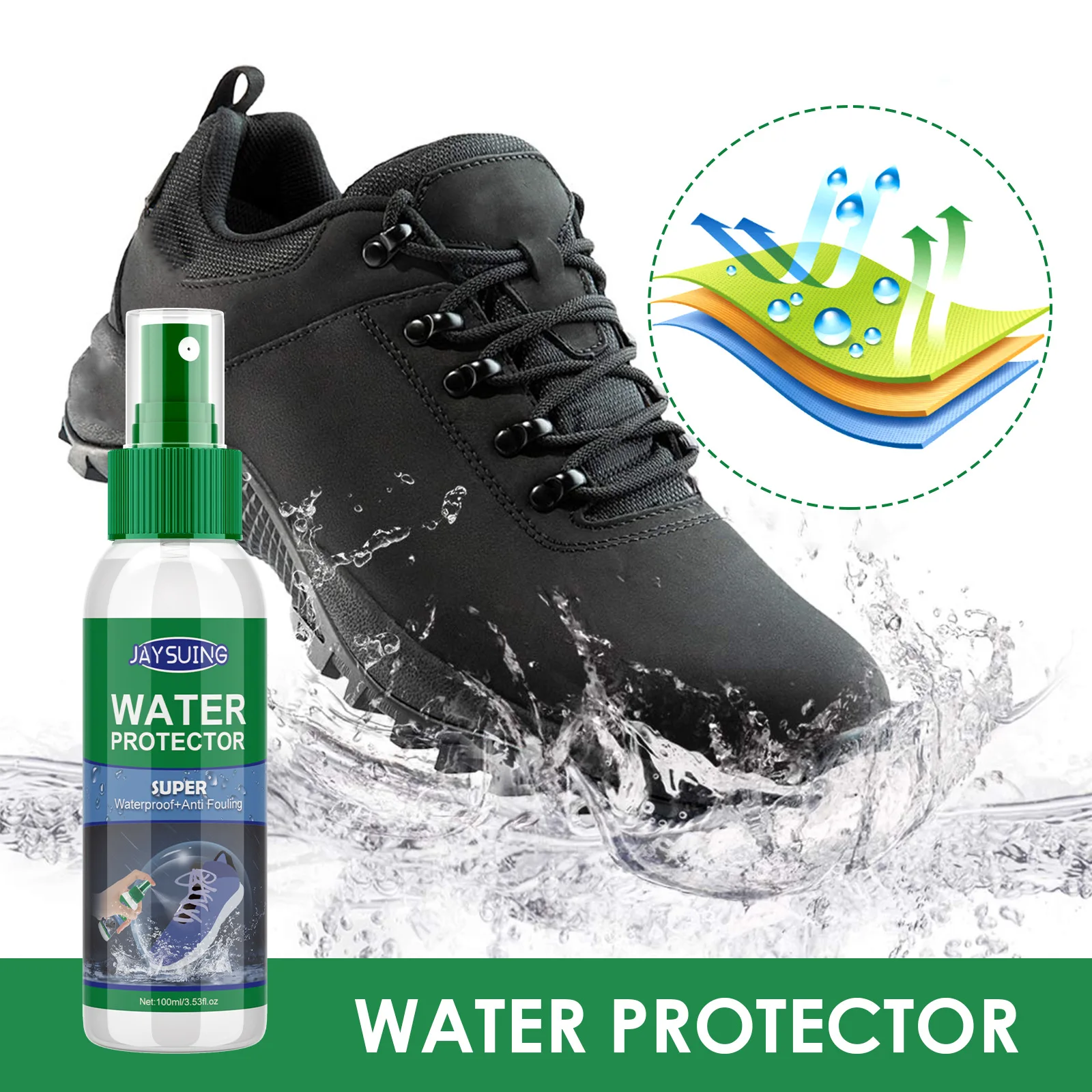 Shoe Waterproof Spray Hightech Nano Protector Stain Repellent Outdoor Protective Cover Shoes Antifouling Shoe Protection Spray