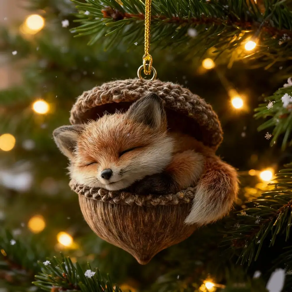 Woodland Holiday Decor Forest Christmas Decorations 2d Forest Acorn Ornaments Woodland Creature Christmas Decorations for Home