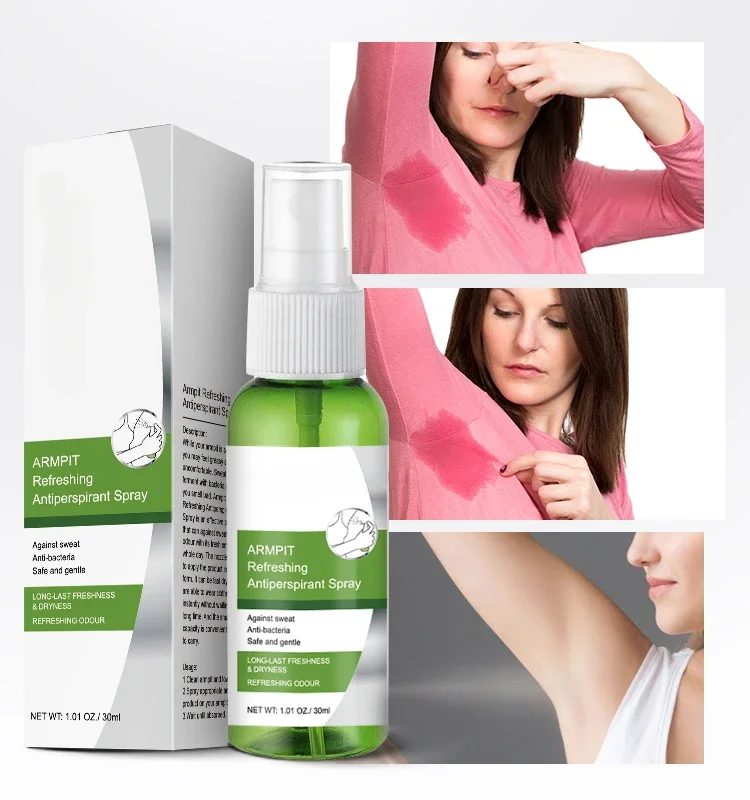 

30ml Armpit Antiperspirant Spray Refreshing Deodorant Underarm Remover Armpit Odour Sweat Protection Body Perfume Spray