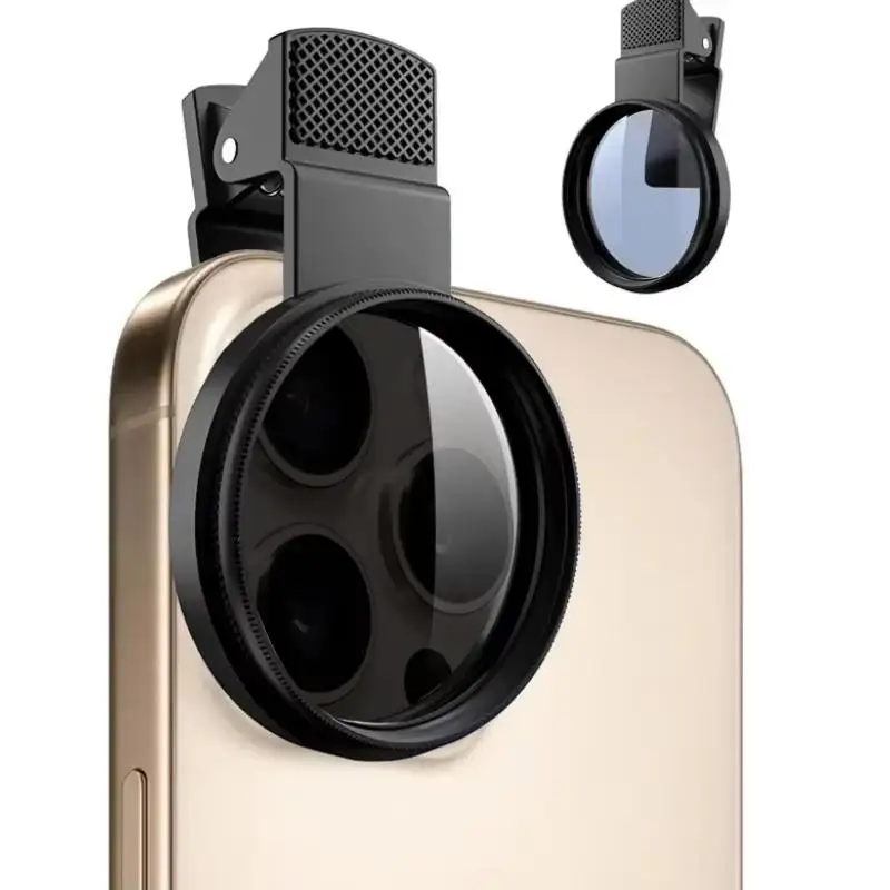 52/67mm Clip On Phone CPL Lens Filter Anti Glare Enhanced Color Saturation For Outdoor Landscape Photography Vlog Shooting