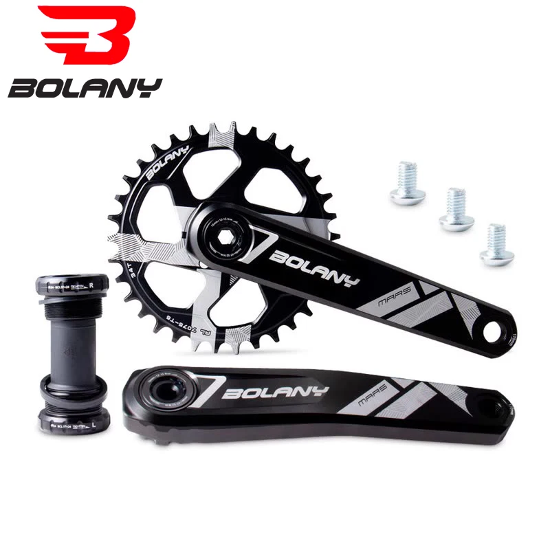 bolany MTB Crankset 34T/36T single disc CNC direct mount hollow cranks left and right cranks Hollow Bearing Base Bicycle Parts