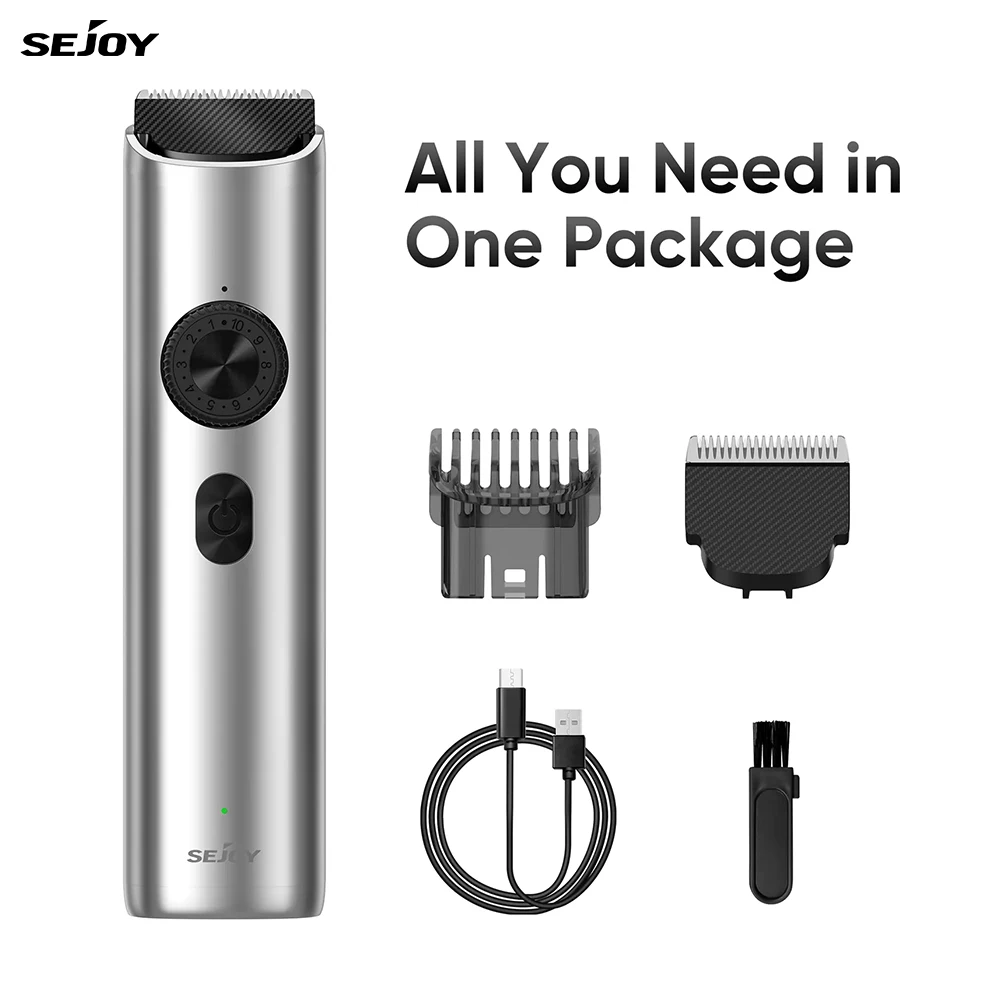 Sejoy Men's Hair Clippers Professional Trimmers USB Cordless Electric Beard Cutting Machine Trimmer Haircut Grooming Kit