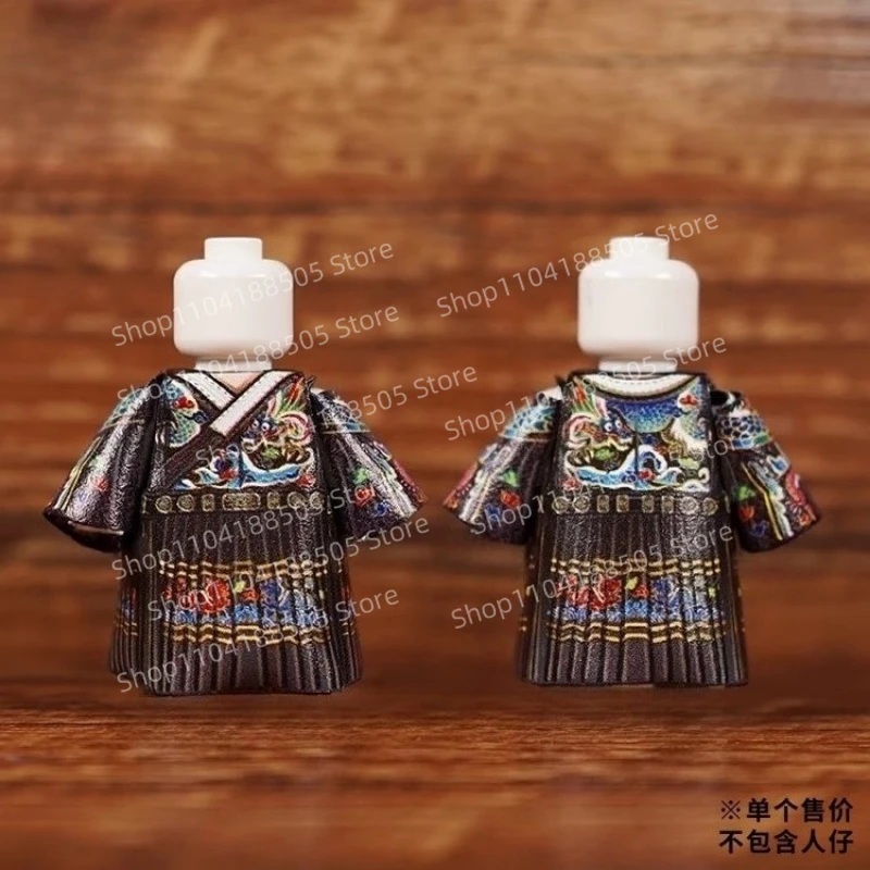 MOC Lalka innej firmy Miękka folia Klocki do budowy Akcesoria dla lalek Ubrania Cesarz Minister Oficjalny płaszcz Łączenie Zabawka montażowa Prezent