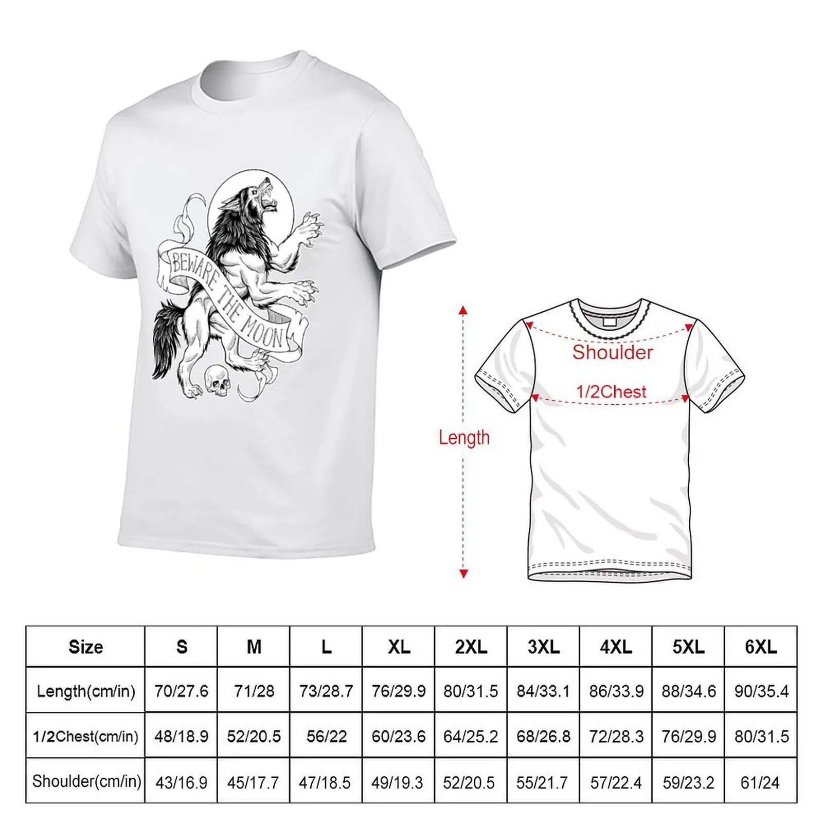 Beware The Moon T-Shirt fashion shirts Blouse heavy weight t shirts for men