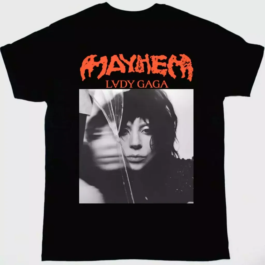 

BAJU KAOS Lady Gaga Album Mayfem CONCERT TSHIRT COTTON Short Sleeve Tee Shirt for Men Women