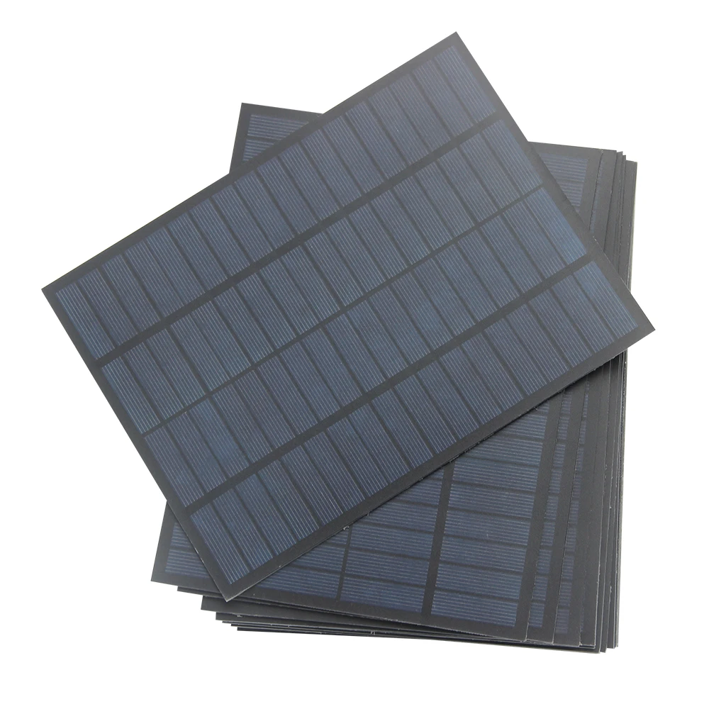 BUHESHUI 5W 18V Pannello Solare Policristallino Celle Modulo Caricatore Solare Per 12V Luce Della Batteria 220*165MM 10 pz/lotto