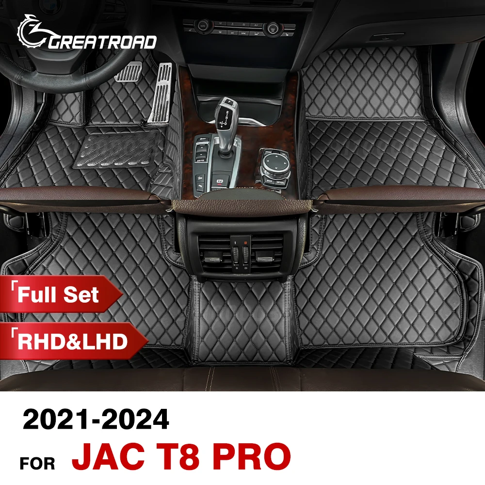 Car Floor Mats For JAC T8 Pro 2021 2022 2023 2024 Custom Auto Foot Pads Automobile Carpet Cover Interior Accessories