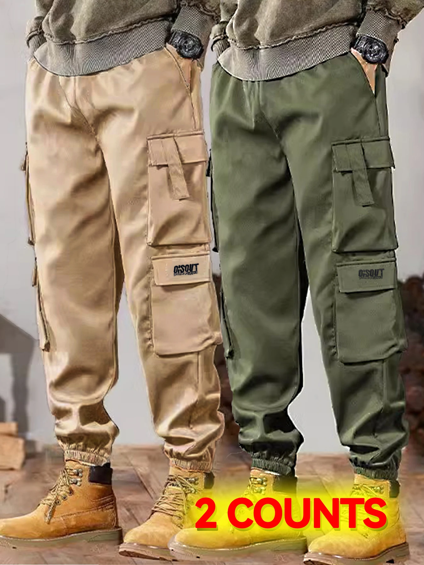 

Loose straight leg sports work pants are suitable for wearing trendy brand long pants for men's casual pants when going out. Men