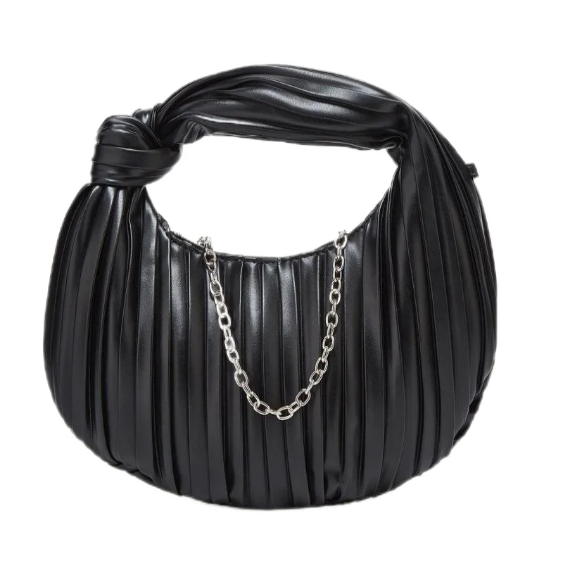 

New women's bag crescent pleated armpit handbag shoulder messenger bag cloud bag