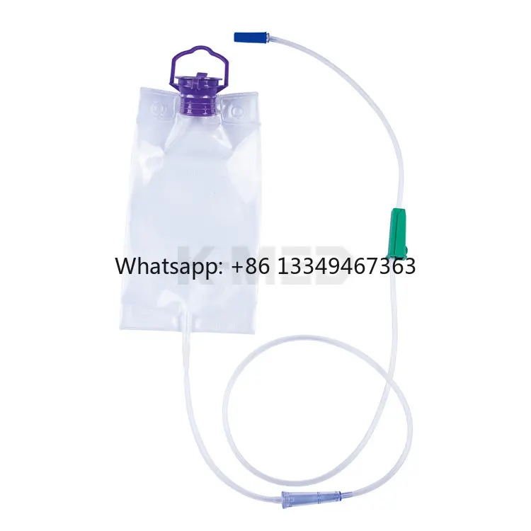 Disposable 1200ml Enteral Nutrition Feeding Bags Adult Medical Feeding Bag for Hospital