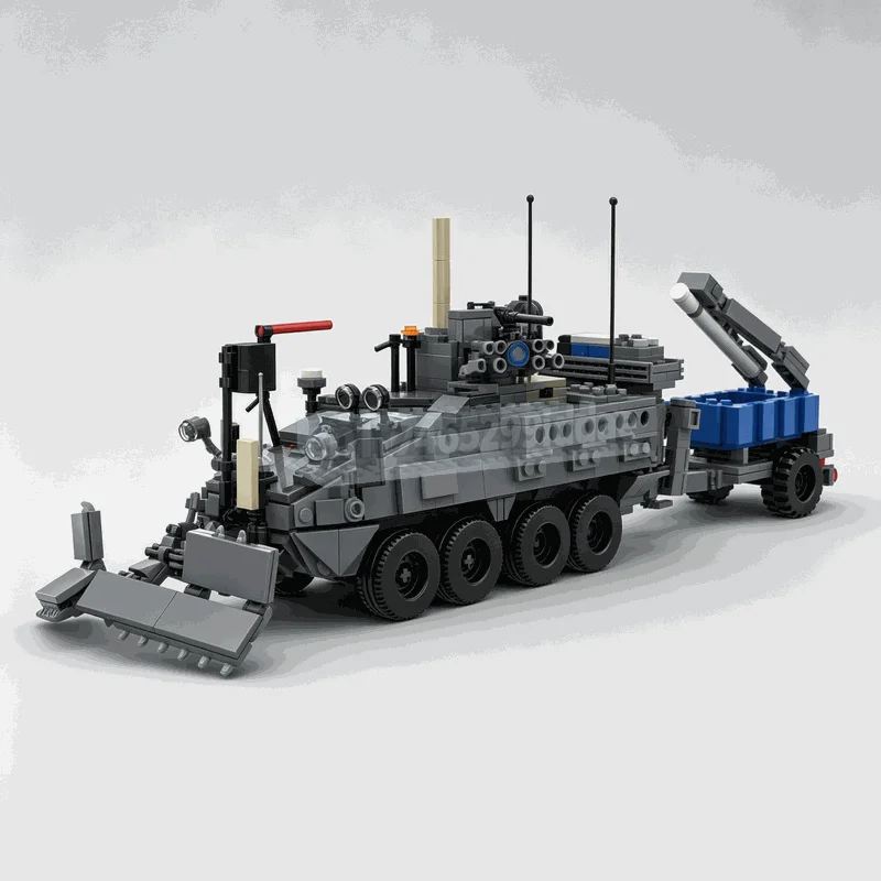 1043PCS Engineering Support Vehicle MOC Model Army Style Building Blocks DIY Creative Assembly Educational Toy Gift Collectible
