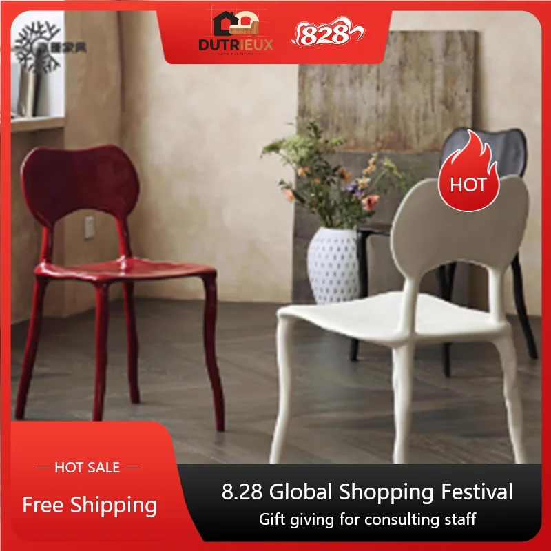 Bistro Backrest Dining Chairs Stylish Decoration Living Room Dining Chairs Bar Kitchen Party Sillas Comedor Furniture For Home