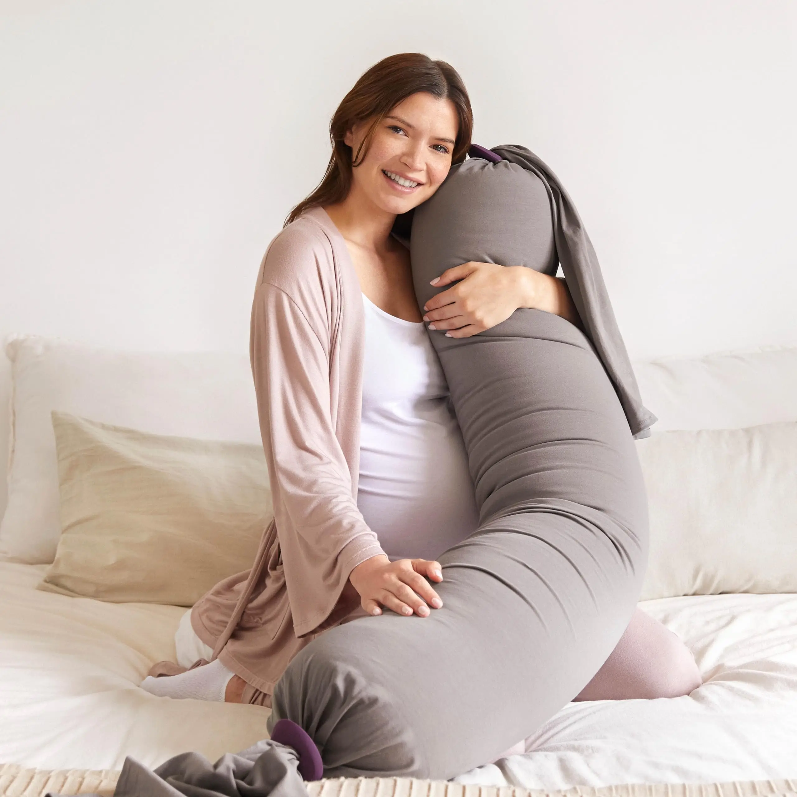 Venta caliente almohada de maternidad y almohada de soporte de cuerpo completo para lactancia