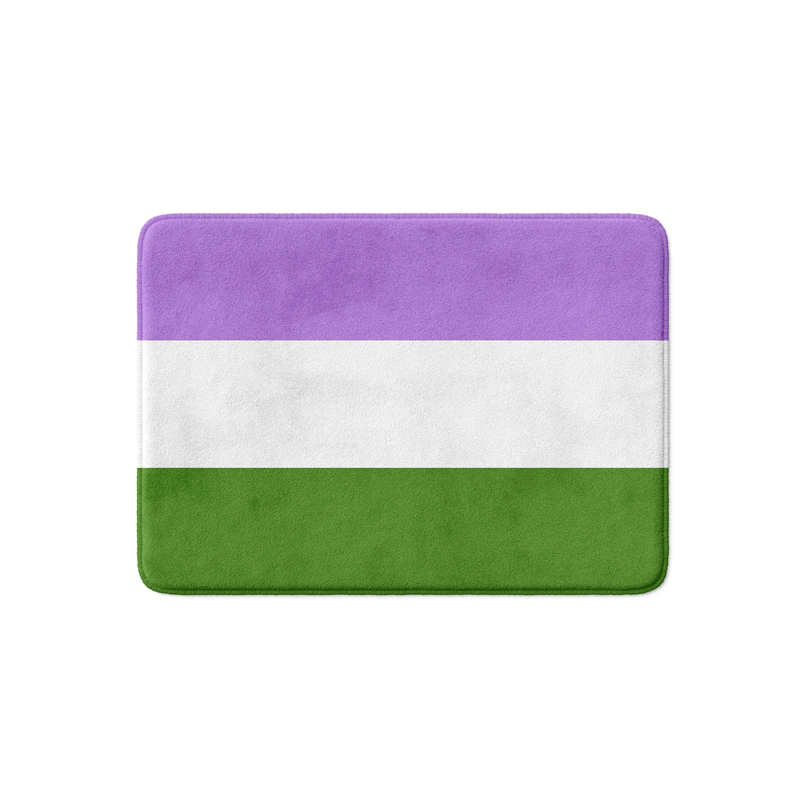 

Aertemisi Genderqueer Pride Flag Радужный ЛГБТ коврик для ванной с нескользящим основанием, впитывающий супер уютный фланелевой напольный ковер