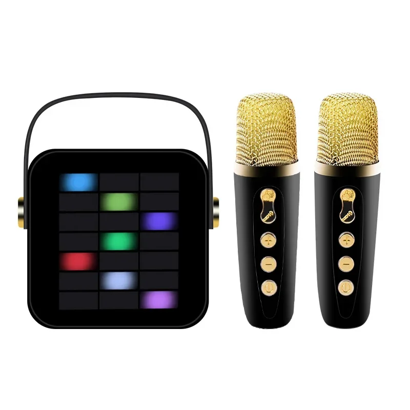 RGB Singing Karaoke Microphone Bluetooth Speaker ZX01 Outdoor Portable Pickup Rhythm Light Mini Audio Microphone