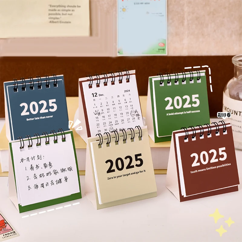 Mini Calendario de escritorio de alta calidad, planificador diario lindo, gestión del tiempo mensual Simple, lista de tareas pendientes, planificador de mesa
