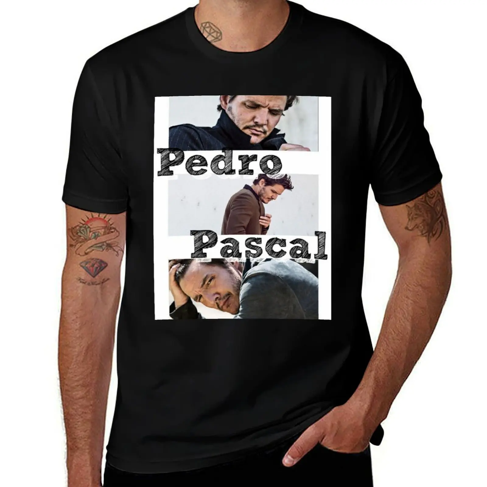 Pedro Pascal T-Shirt All Match Print Short Sleeve Top T-Shirt