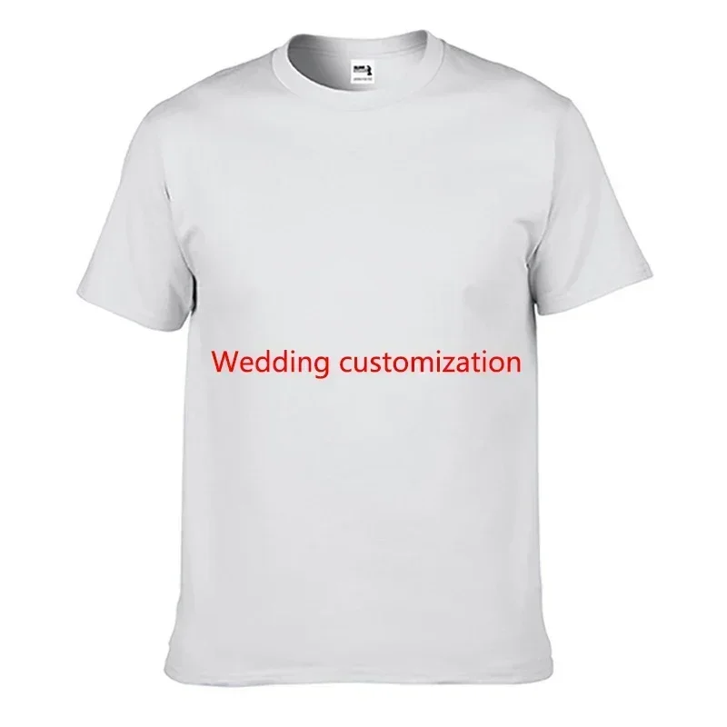 2025, neuer Stil, Hochzeit, individuelle Kleidung, Hochzeitskleid, individuelles T-Shirt aus reiner Baumwolle