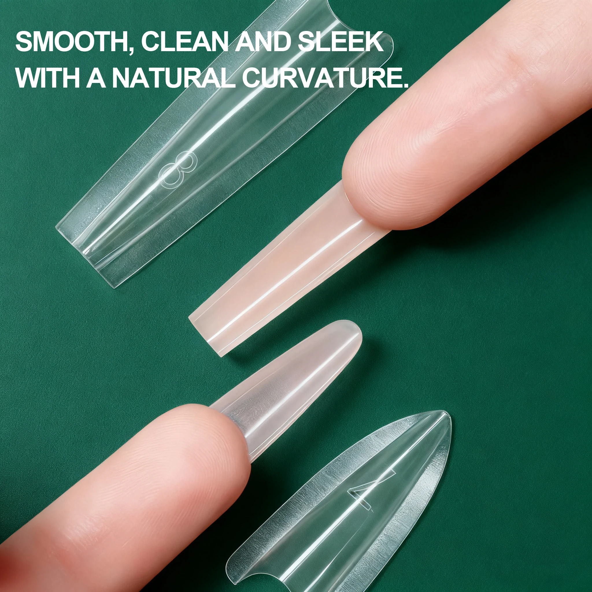 Nailpop sanduíche para unhas, formas duplas, 240 peças, 15 formatos, extensão de manicure francesa, construtor de gel, arte de unha, salão de beleza, ferramenta profissional transparente