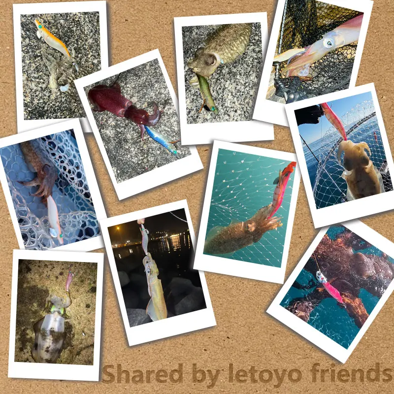 LETOYO 3.0# 3.5# squid bait luminous squid jig eging Artificial bait Webfoot Octopus Cuttlefish sea fishing lure squid lure