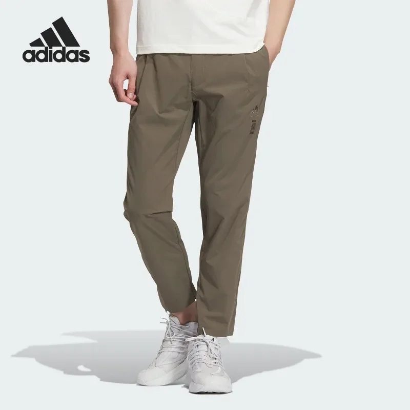Adidas Breathable Mesh Relaxed Waist Cuffed Jogger Hidden Back Pocket Commute TrousersJE6671