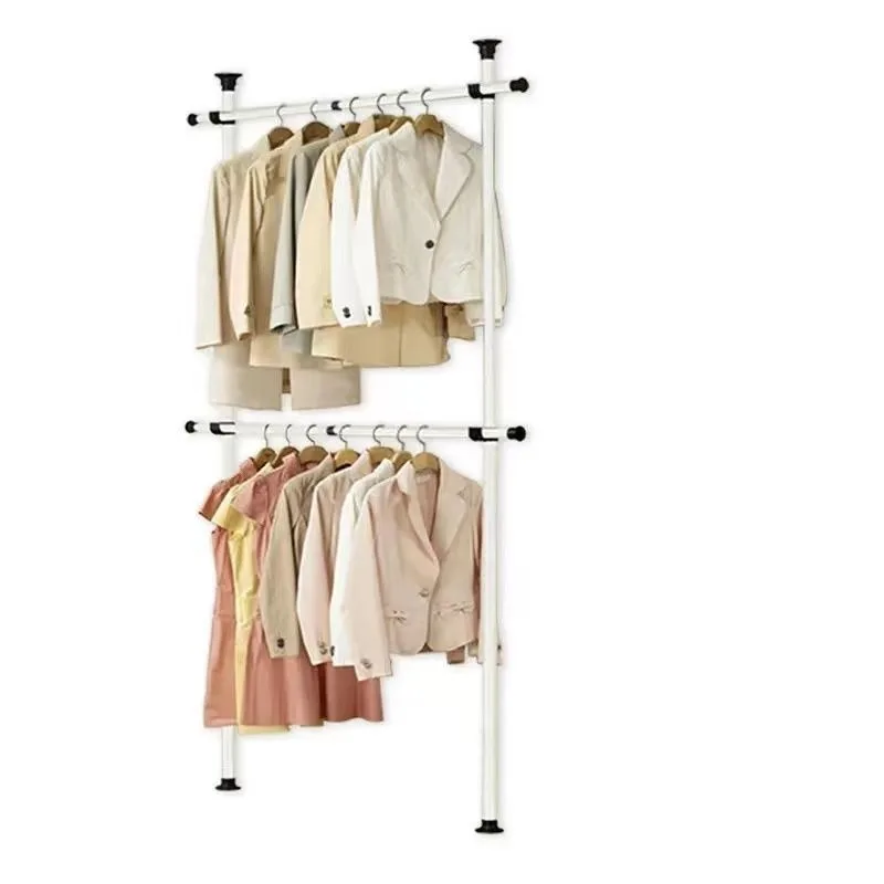 Hanger Rod Drying Rack Vertical Floor Hanging Hanger Telescopic Clothes Drying Rod Coat Rack for Home Balcony